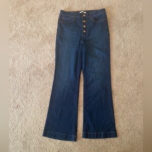 Lauren, Conrad flare denim jeans, dark wash with butterfly